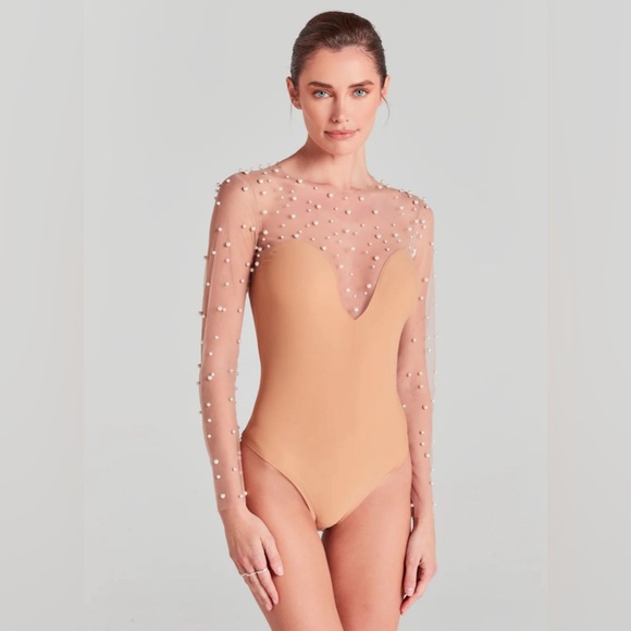 NADINE MERABI Pearl Bodysuit - Picture 3 of 7